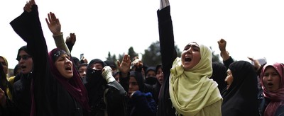 Protesty aktywistek w Kabulu przeciwko zamknięciu ministerstwa ds. kobiet w Afganistanie