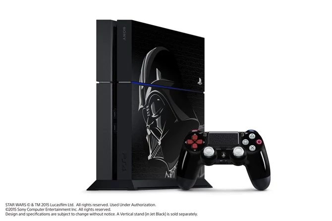 PlayStation 4 Star Wars Edition z wizerunkiem i padem inspirowanym Darthem Vaderem