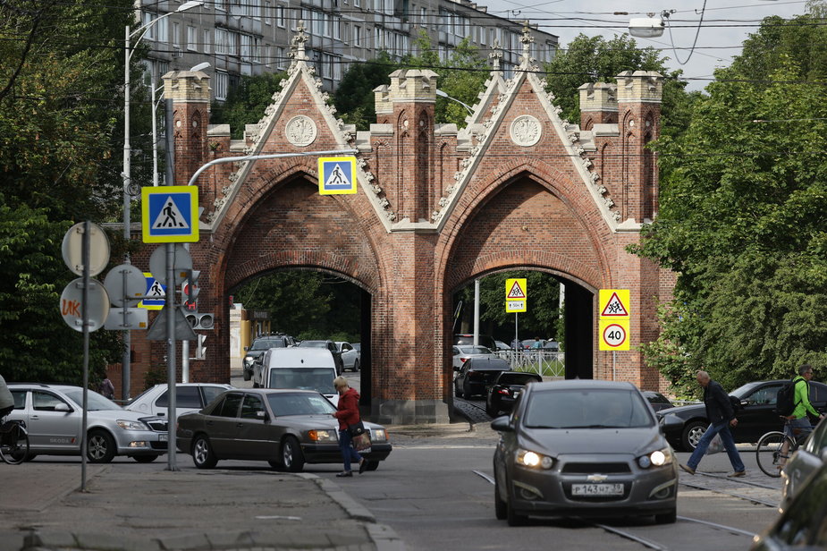 Widok na ulicę w centrum Kaliningradu [czerwiec 2022 r.]