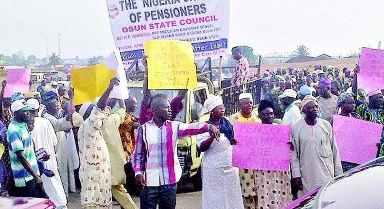 Civil servants, pensioners protest unpaid salaries in Osun State.