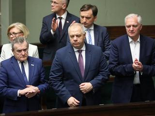  Piotr Gliński, Jacek Sasin, Jarosław Gowin, Zbigniew Ziobro w trakcie obrad Sejmu