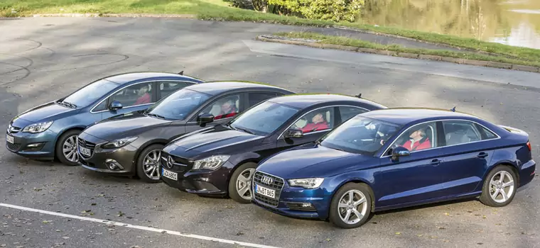 Audi A3 kontra Mazda 3, Mercedes CLA i Opel Astra - Czy sedany dodają prestiżu?