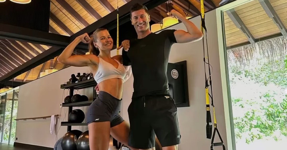 Robert Lewandowski i Anna ćwiczą na siłowni. Fani patrzą na kogoś innego!