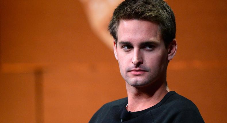 Snap CEO Evan Spiegel speaks onstage during 'Disrupting Information and Communication' at the Vanity Fair New Establishment Summit at Yerba Buena Center for the Arts on October 8, 2014 in San Francisco, California.