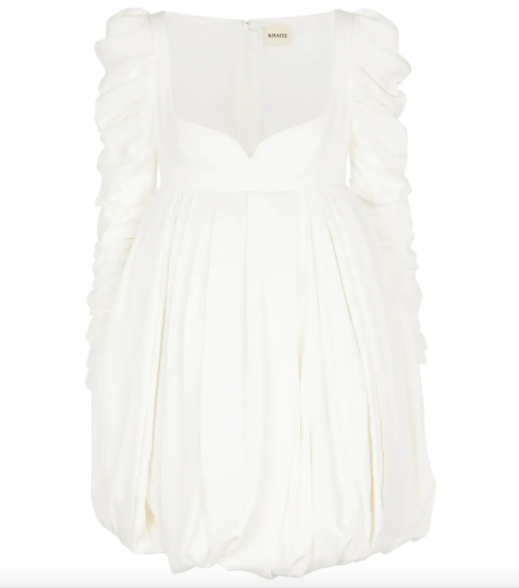 Mini-robe «Katia» en satin de Khaite, CHF 2240 via Mytheresa.