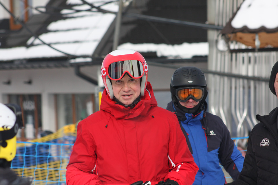 Prezydent Andrzej Duda jeździ na nartach w Jurgowie