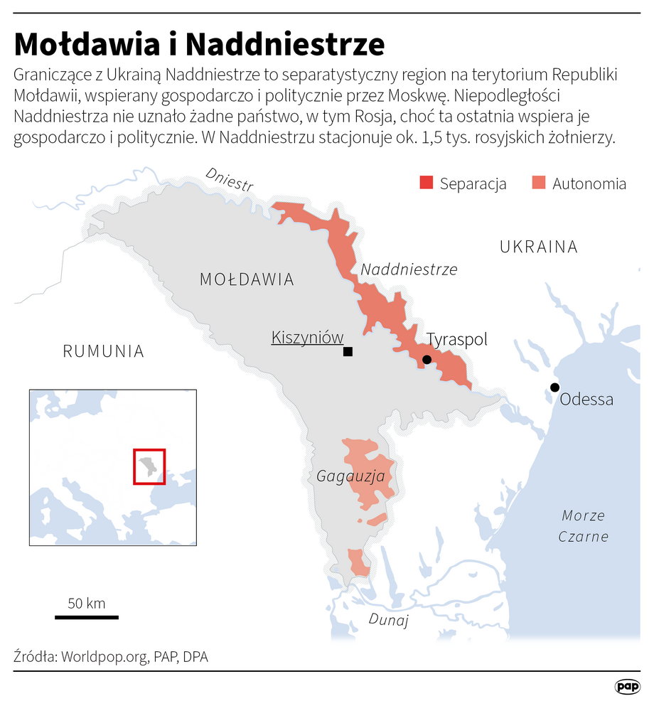 Rosja od lat próbuje destabilizować Mołdawię