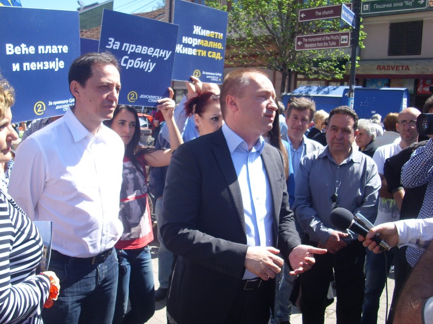 Bojan Pajtić na mitingu u Pirotu