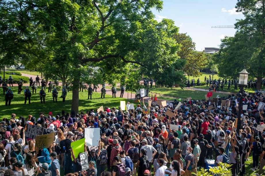  Waszyngton, park Lafayette Square przed Białym Domem  