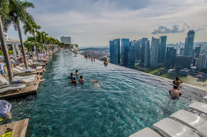 Infinity Pool w Hotelu Marina Bay Sands, Singapur