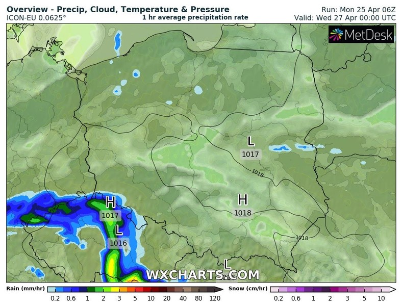 W nocy pokropi tylko lokalnie