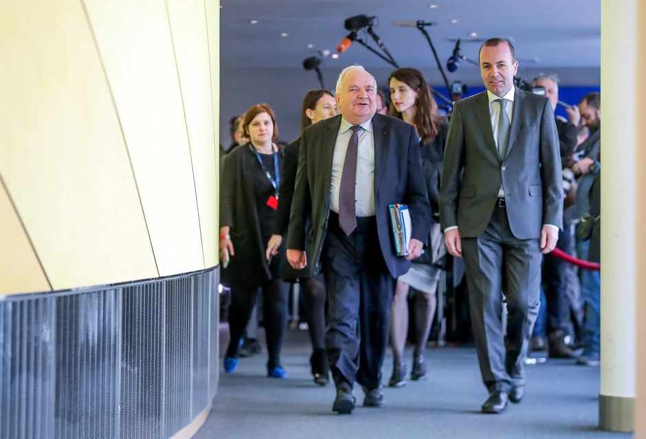 Predsednik ENP Žozef Dol i predsednik poslaničkog klupa ENP u Evropskom parlamentu Manfred Veber (desno)