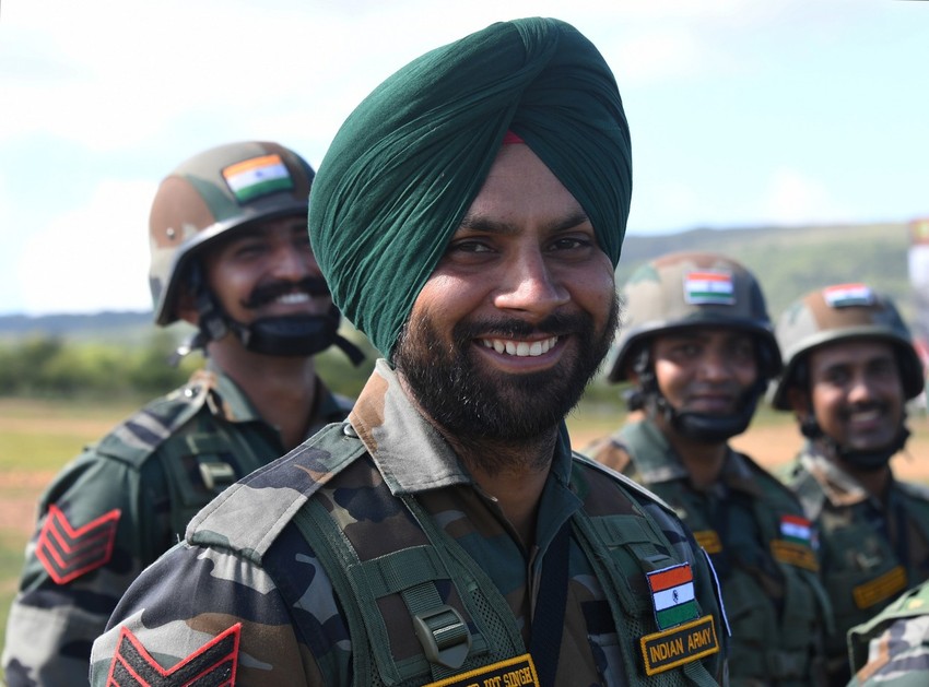 Indijska vojska na ceremoniji otvaranja vojnih vežbi Vostok 2022.