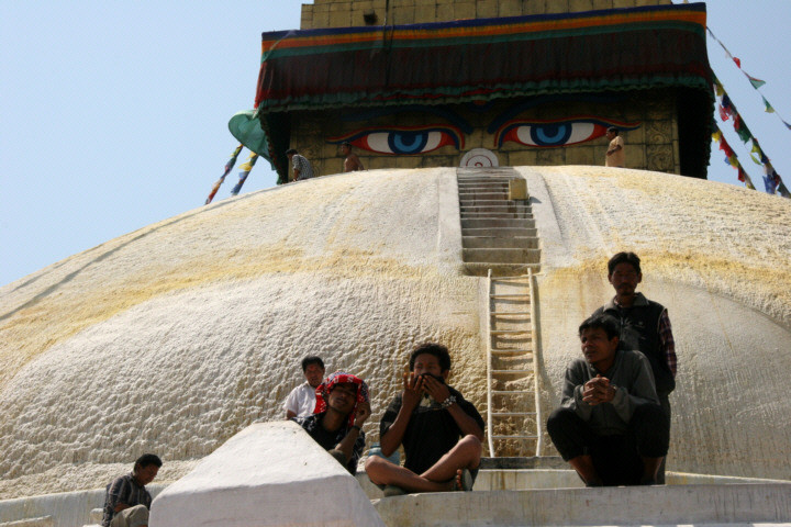 Nepal - Kathmandu, wszystkowidzące oczy Buddy