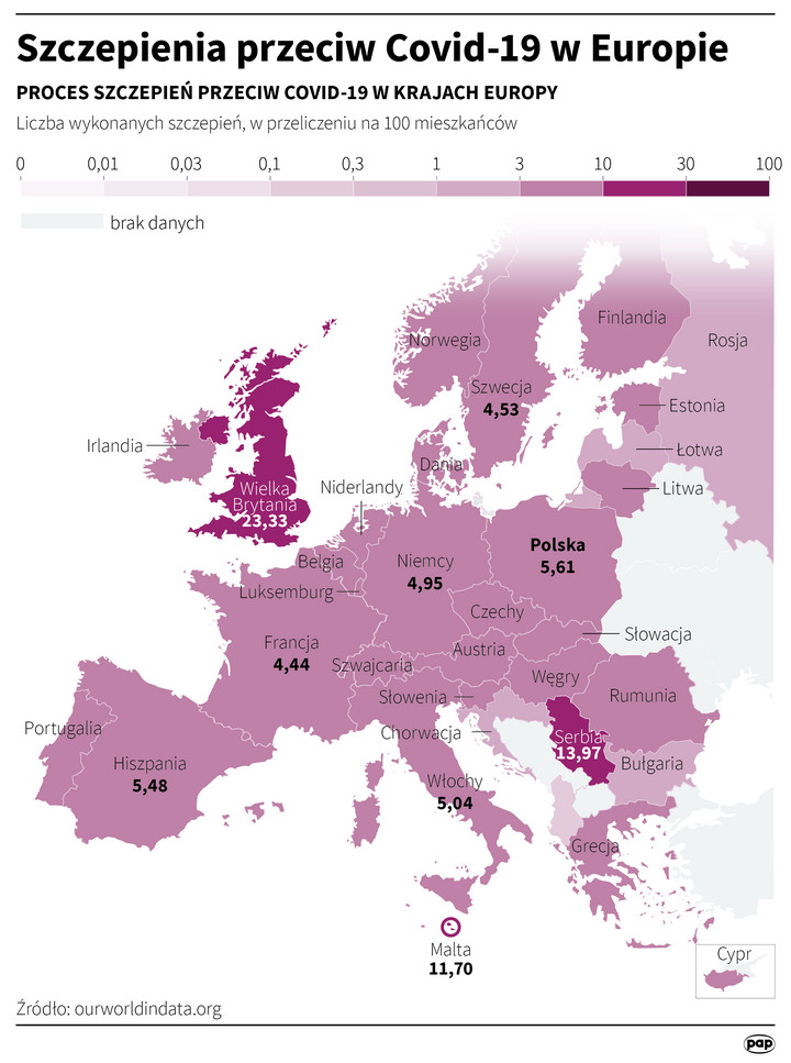 Szczepienia przeciw COVID-19 w Europie