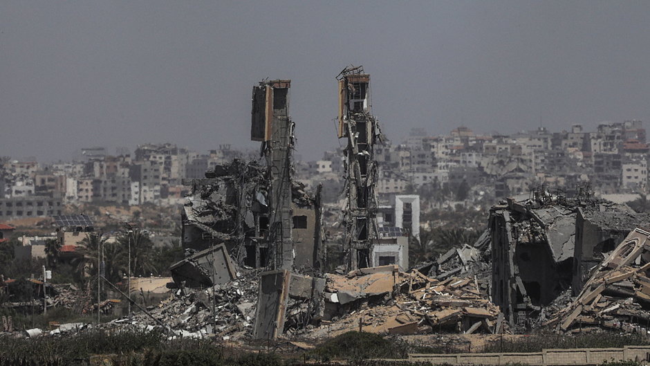 Zniszczenia w północnej części Strefy Gazy po izraelskich atakach