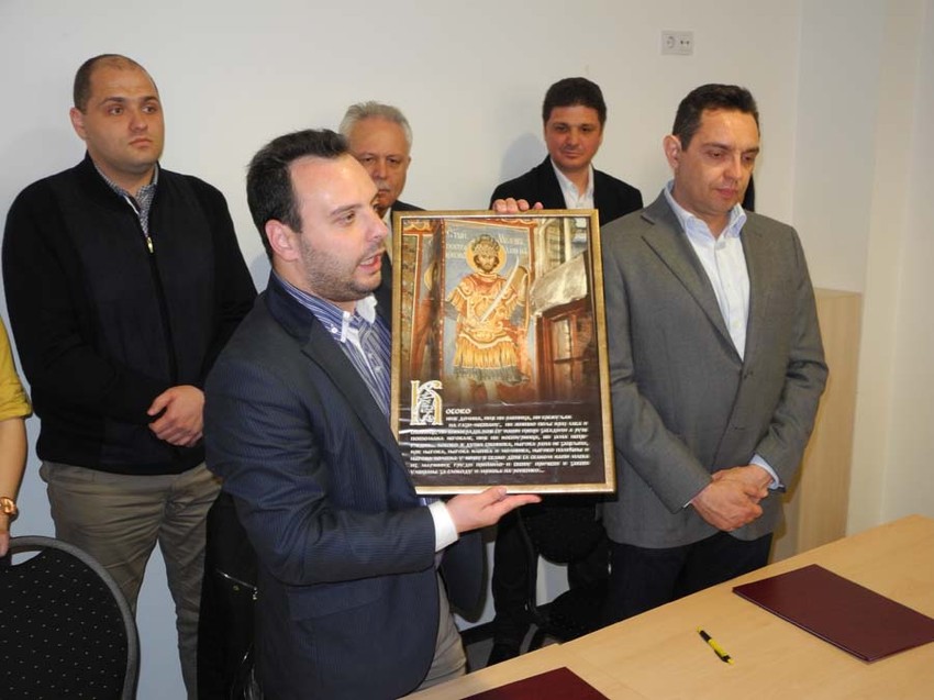 Miloš Stojković (levo) sa Aleksandrom Vulinom