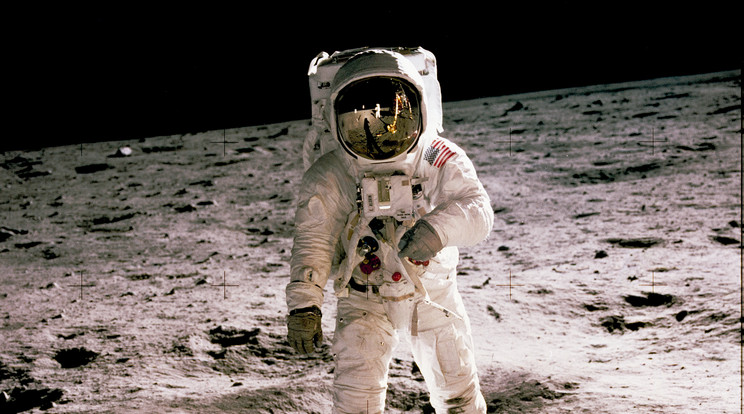 Armstrong fotója Buzz Aldrinról
a Hold felszínén,
ikonikus
pillanata
a történelemnek /Fotó: Northfoto