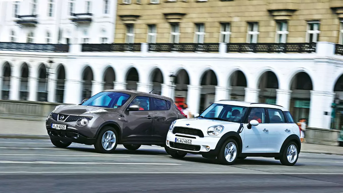 O dwóch takich, co bardzo chcieli być inni: Mini Countryman kontra Nissan Juke