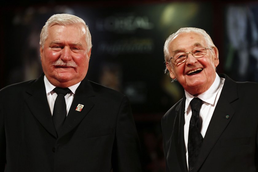 Lech Wałęsa i reżyser Andrzej Wajda