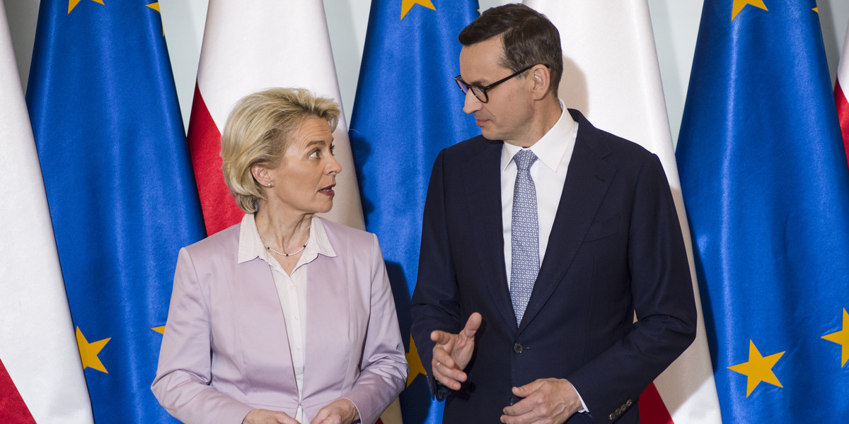 Przewodnicząca KE i premier Polski podczas czerwcowego spotkania w Warszawie.