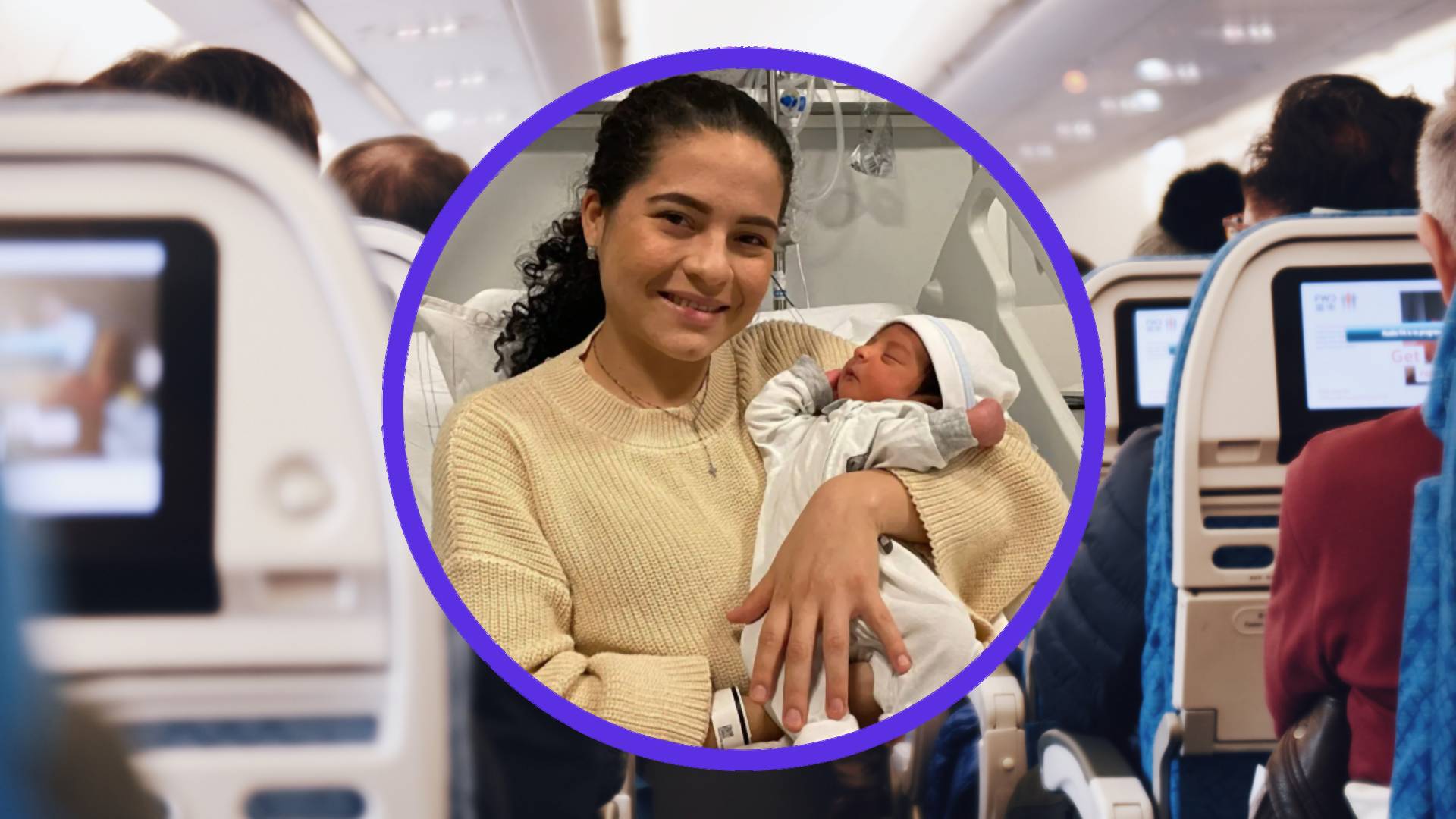 Pasażerka urodziła na pokładzie samolotu. Kobieta nie wiedziała, że jest w ciąży 