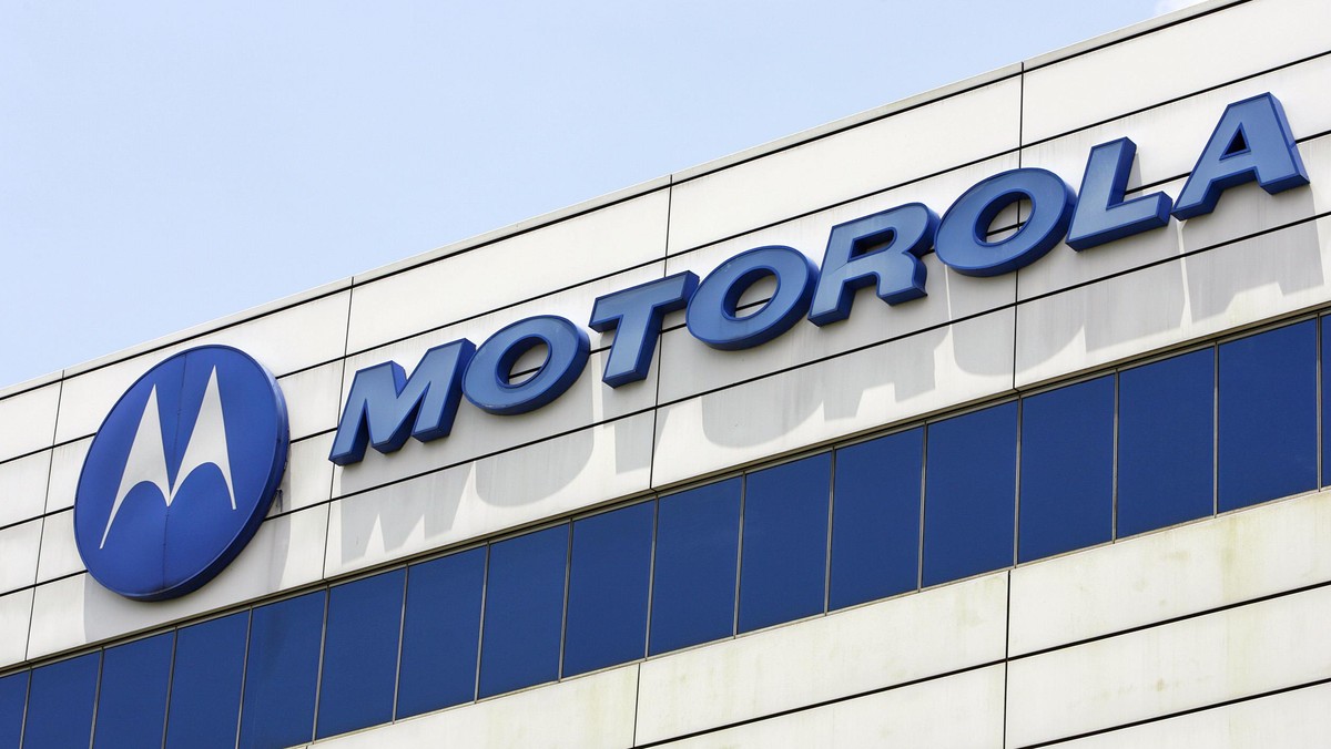 Motorola logo is seen on their building at industrial estate in Singapore