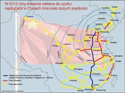 Chiny: Najdłuższa linia kolei dużych prędkości jeszcze w tym roku