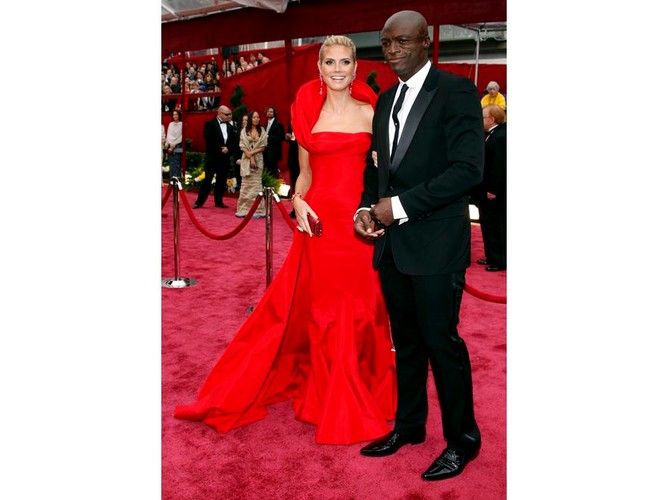 Heidi Klum i Seal na czerwonym dywanie