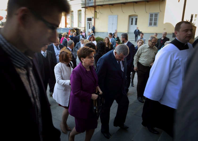 Premier Beata Szydło na święceniach syna