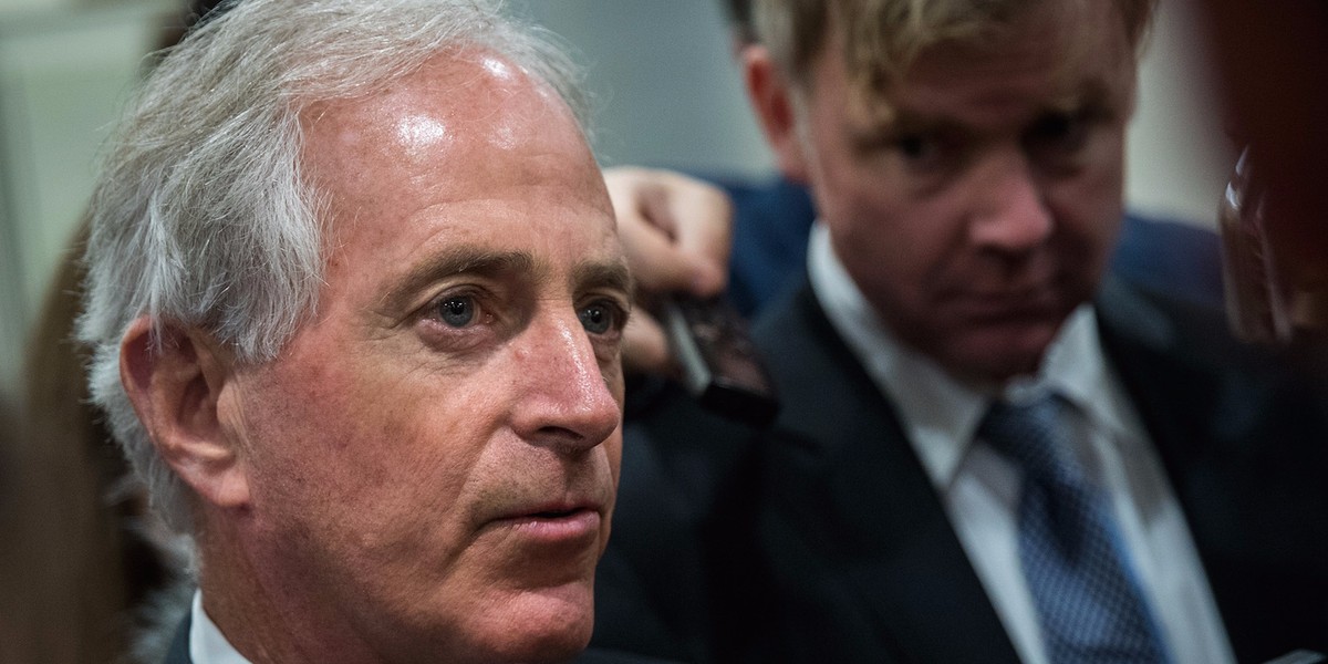 Bob Corker says the GOP's big meeting with Trump on tax reform was nothing more than a photo-op