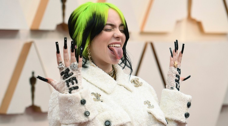 Billie Eilish a 92. Oscar-gálán a hollywoodi Dolby Színházban 2020. február 9-én