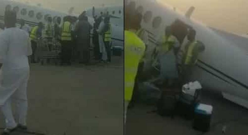 Nigerian aircraft overloaded with cash collapses (Video)