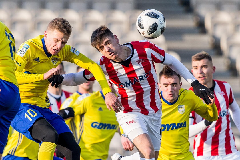 Pilka nozna. Ekstraklasa. Cracovia Krakow - Arka Gdynia. 04.03.2018