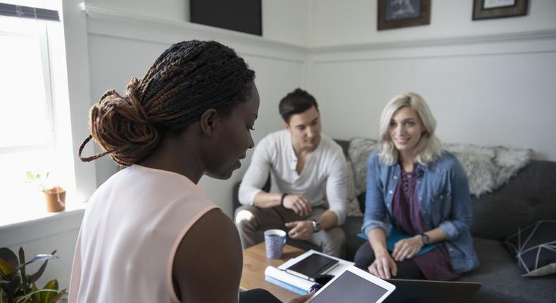 couple meeting with financial planner