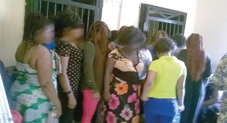 Some of the suspected sex workers arrested