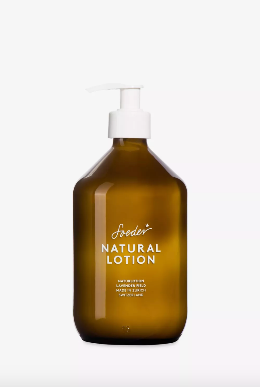 In Schwerzenbach bei Zürich produzierte «Natural Lotion» von Soeder für 39.90 Franken, via Globus.