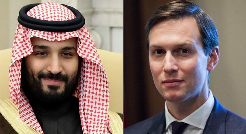 Saudi Crown Prince Mohammed Bin Salman and senior Trump adviser Jared Kushner.