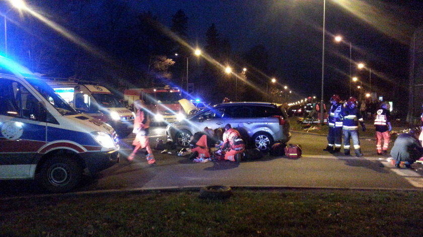 Wypadek w Katowicach-Giszowcu