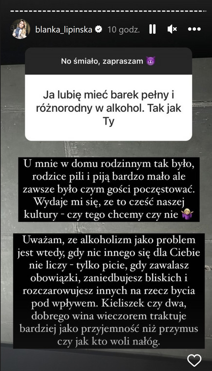 Blanka Lipińska na Instagramie