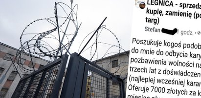 "Poszukuję kogoś podobnego do mnie do odbycia kary pozbawienia wolności". Przestępca szukał zmiennika z "doświadczeniem"