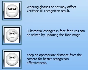 Wpływ na skuteczność identyfikacji może mieć wiele czynników. Zmieniona twarz może wymagać jej ponownego zarejestrowania