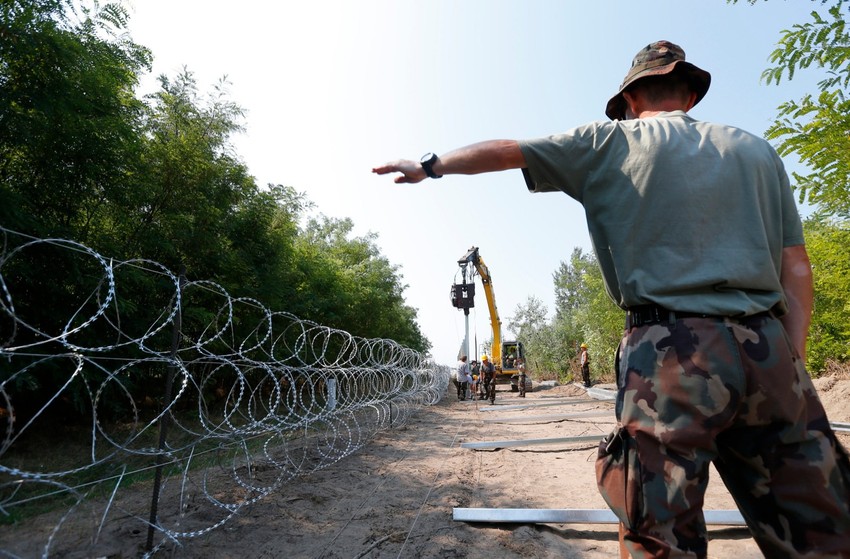 Ograda na granici Mađarske i Srbije