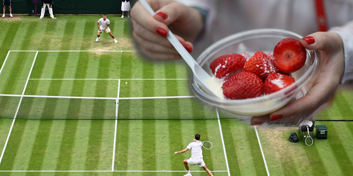 Truskawki są jednym z symboli Wimbledonu.