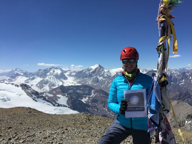 Ewa Wachowicz na szczycie Ojos del Salado