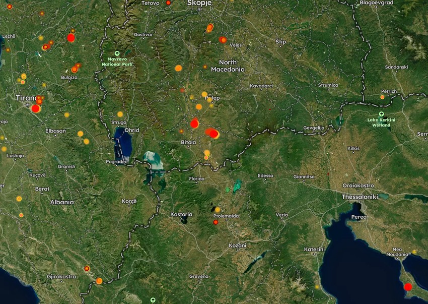 Požari u Albaniji, Severnoj Makedoniji i Grčkoj