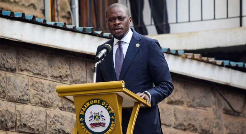 Nairobi Governor Johnson Sakaja speaking at City Hall