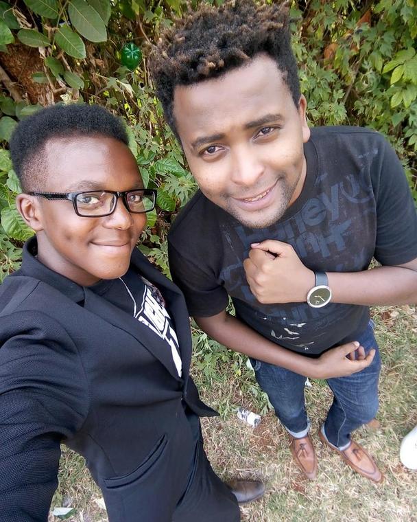 Comedian Shaniqwa with his late Cousin Kamaa 