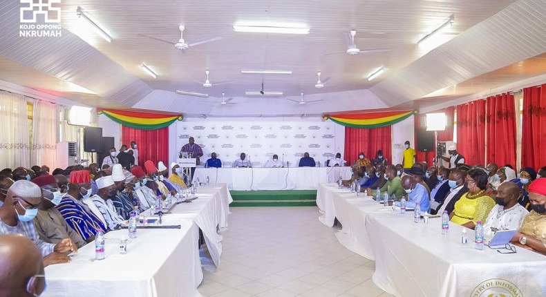 Town hall meeting on the economy and E-levy in Wa, Upper West Region of Ghana.