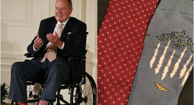 George H.W. Bush, famous for his quirky socks, will be buried in a pair ...
